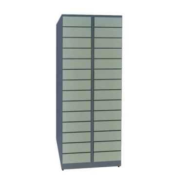 Автоматическая камера хранения и зарядки мобильных телефонов на 28 ячеек 2060x800x500 мм Серый