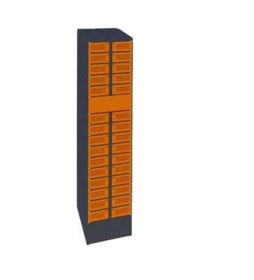 Автоматическая камера хранения и зарядки мобильных телефонов на 30 ячеек 1880x550x300 мм Оранжевый