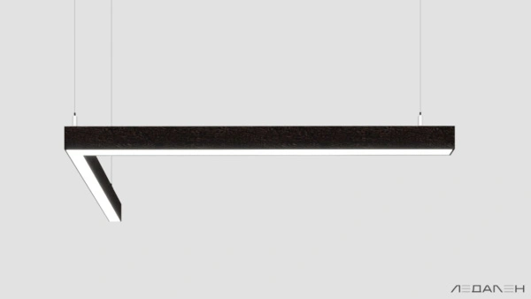 L-образный светильник WOOD ANGLE L 6000K 32W, корпус Венге