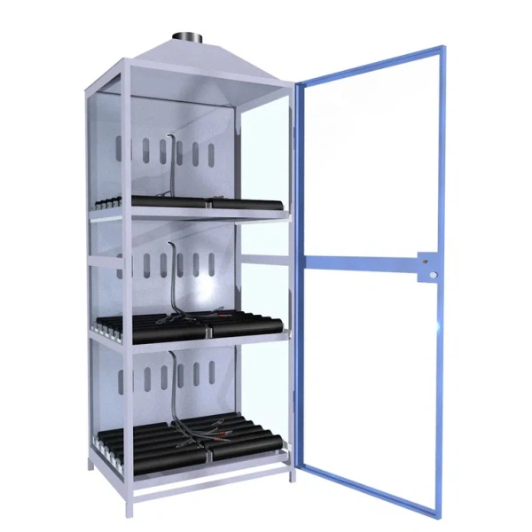 Шкаф для аккумуляторов ШМА-06-02 690x780x1850 мм Синий