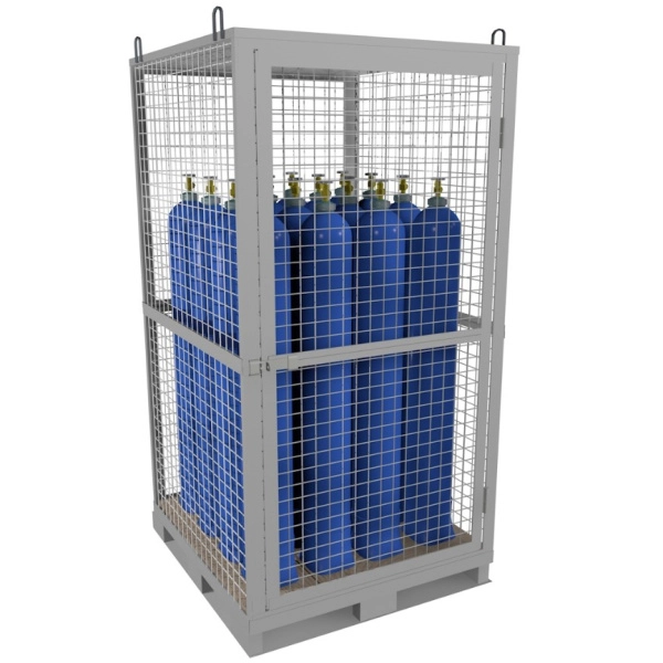 Контейнер для газовых баллонов КДР-16 1040x1135x920 мм Серый