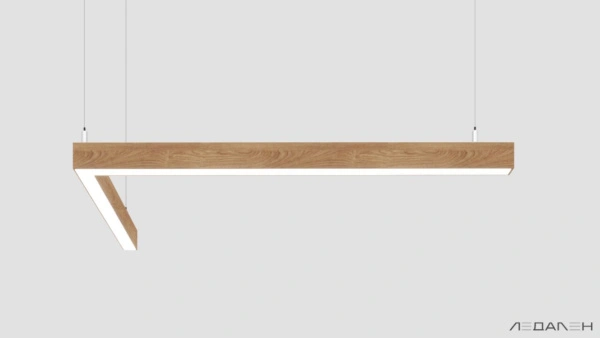 L-образный светильник WOOD ANGLE L 6000K 32W, корпус Дуб