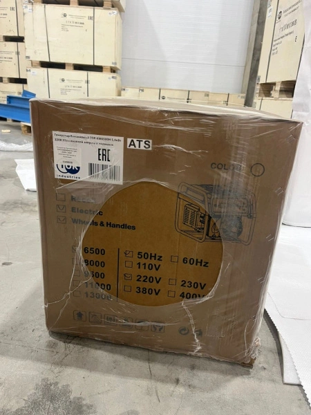 Генератор бензиновый 5,0 кВт 220В с АВР, электростартером и колесами TOR KM6500HA