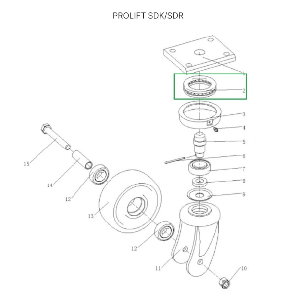 Опорный подшипник для штабелеров SDR/SDK1645, 1656 (260*180*27 мм)