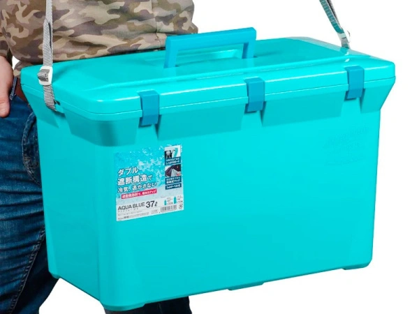 Изотермический контейнер 37л. с плечевым ремнемсиний, код: 29600