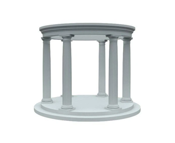 Ротонда тип 5, 8 колонн, диаметр 5700 мм Высота: 3620 мм, прямая, без купола, с тумбой