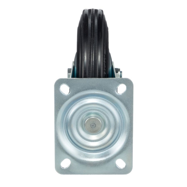 Колесо поворотное Стелла-техник 4001-200 диаметр 200мм,  грузоподъемность 185кг, резина, металл